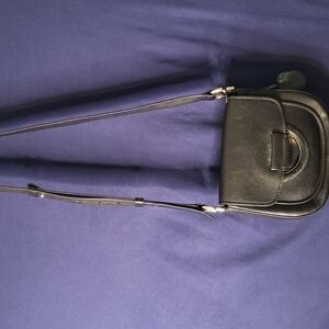 Black Leather Crossbody Bag